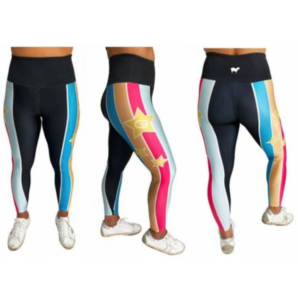 CycleBar GoldSheep 7/8 Legging size large